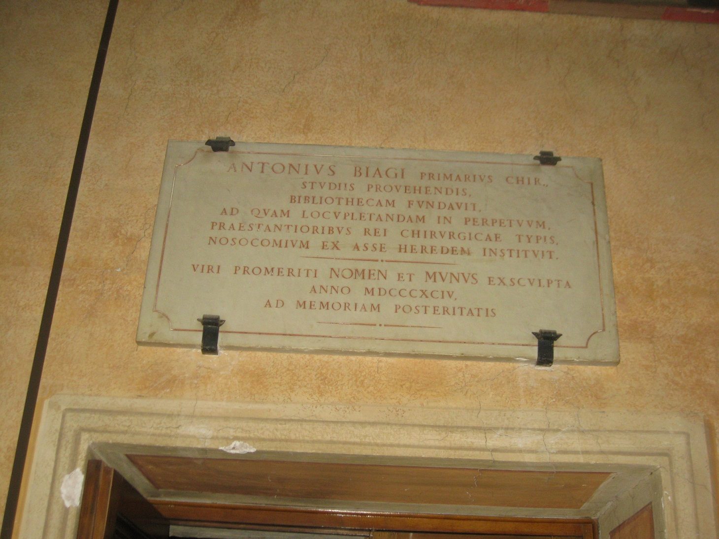 Antonio Biagi's memorial plaque.JPG